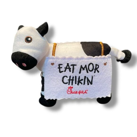 Chick-fil-A Plush Cow Eat Mor Chikin Summer Trend Setter Stuffed 5" 10" Lot of 2 - Picture 11 of 15